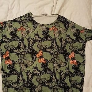 XXS Lularoe Irma Butterfly Print